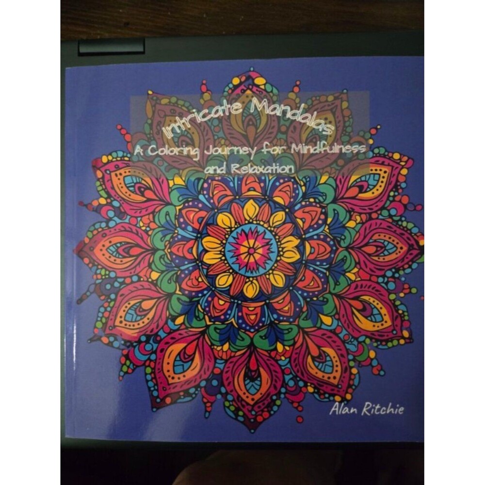Intricate Mandalas Adult Coloring Book Alan Ritchie New Relaxation Meditation